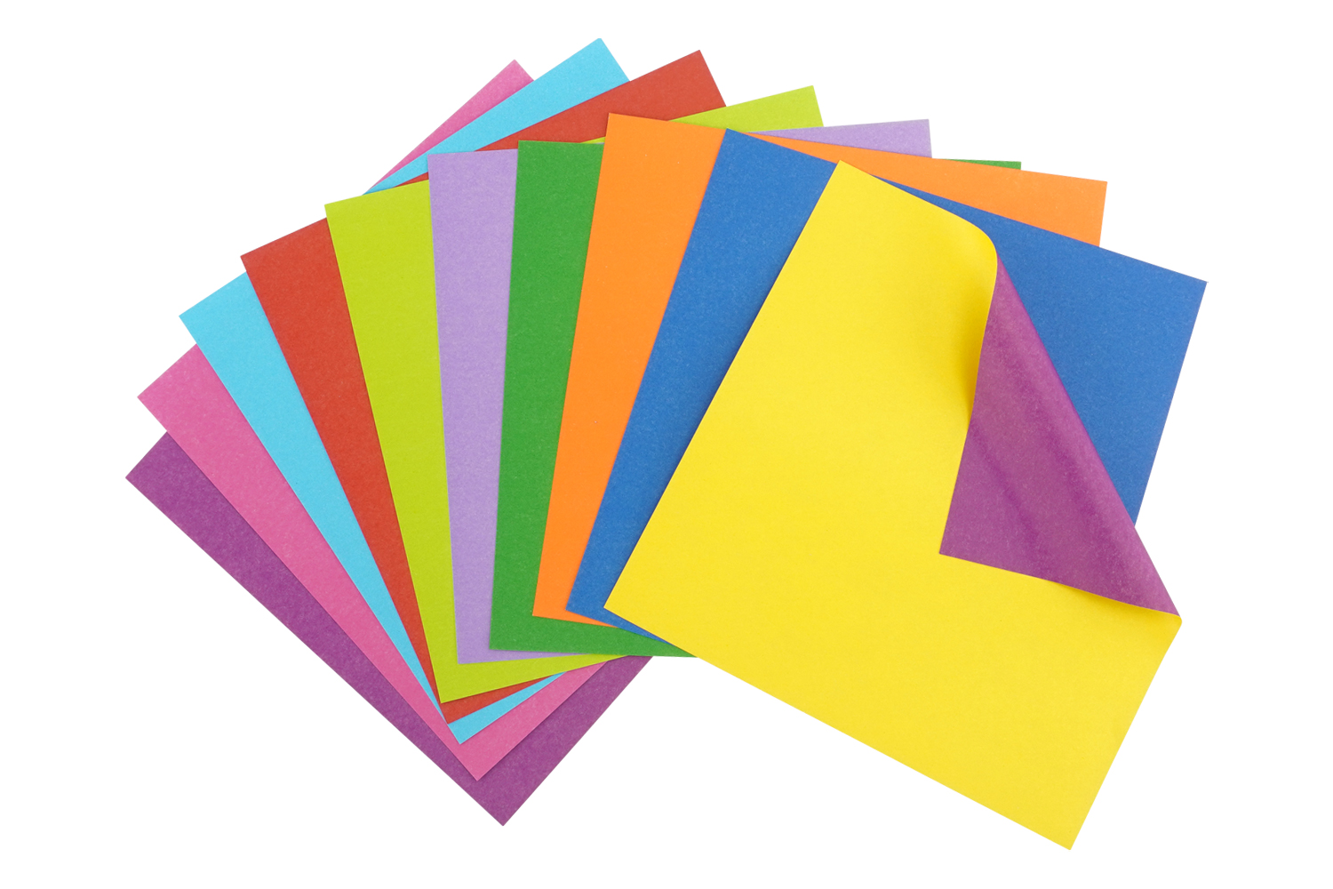 Papier origami bicolore, couleurs vives 15 x 15 cm - 100 feuilles
