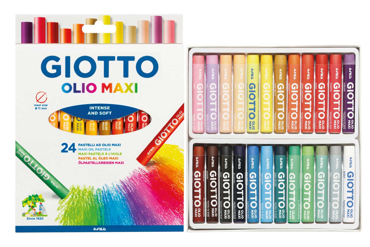 Pastels à l'huile - 24 couleurs