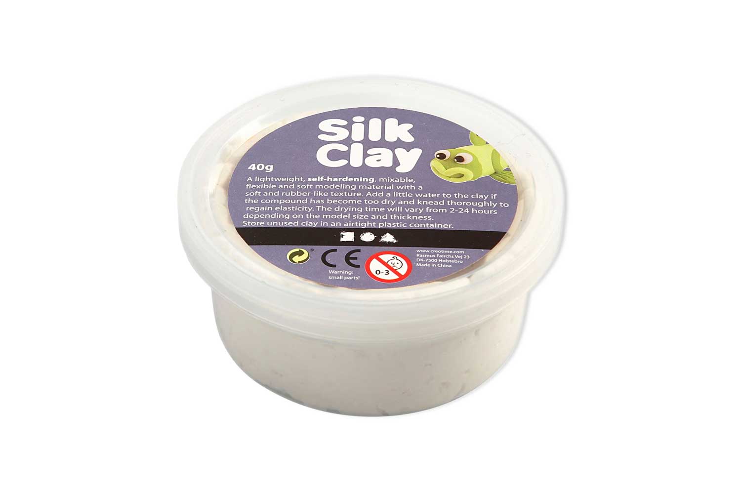 Pâte à modeler Soft Clay blanche ultra-souple - Pot de 40 gr