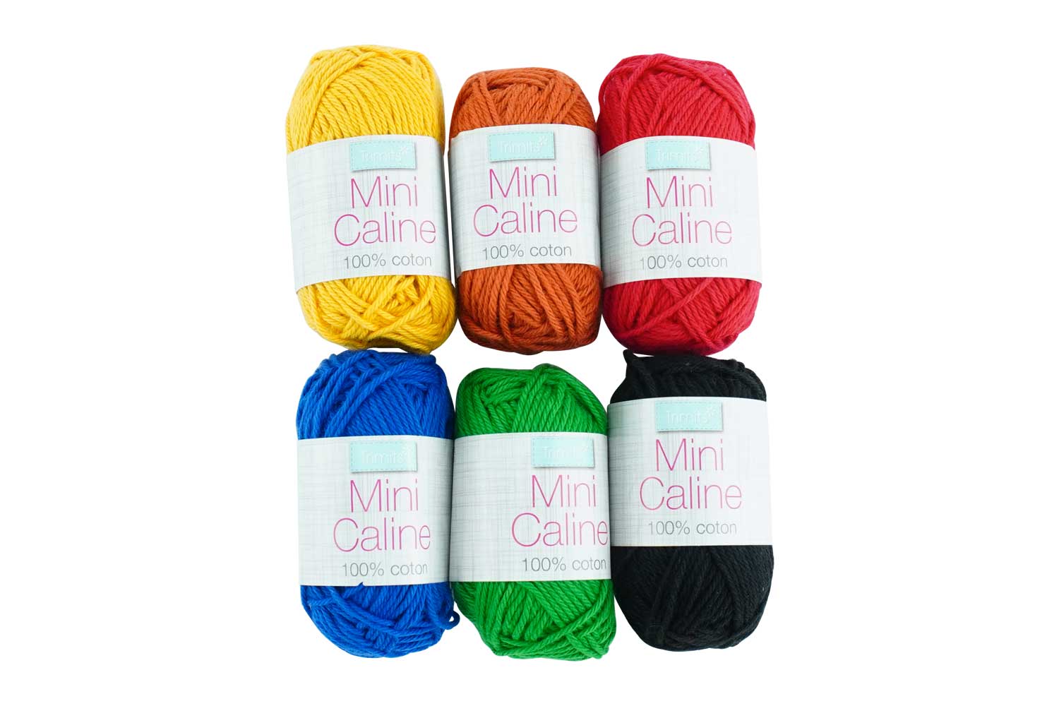Pelotes mini Caline - 6 couleurs basiques