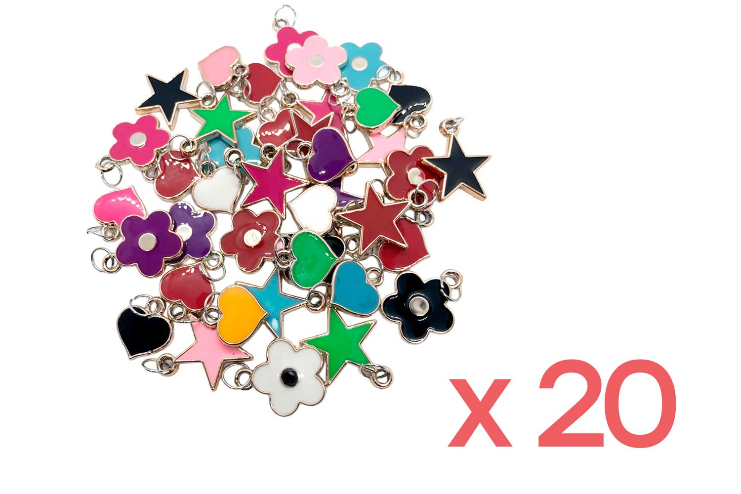Pendentifs charm's colorés - 20 charm's