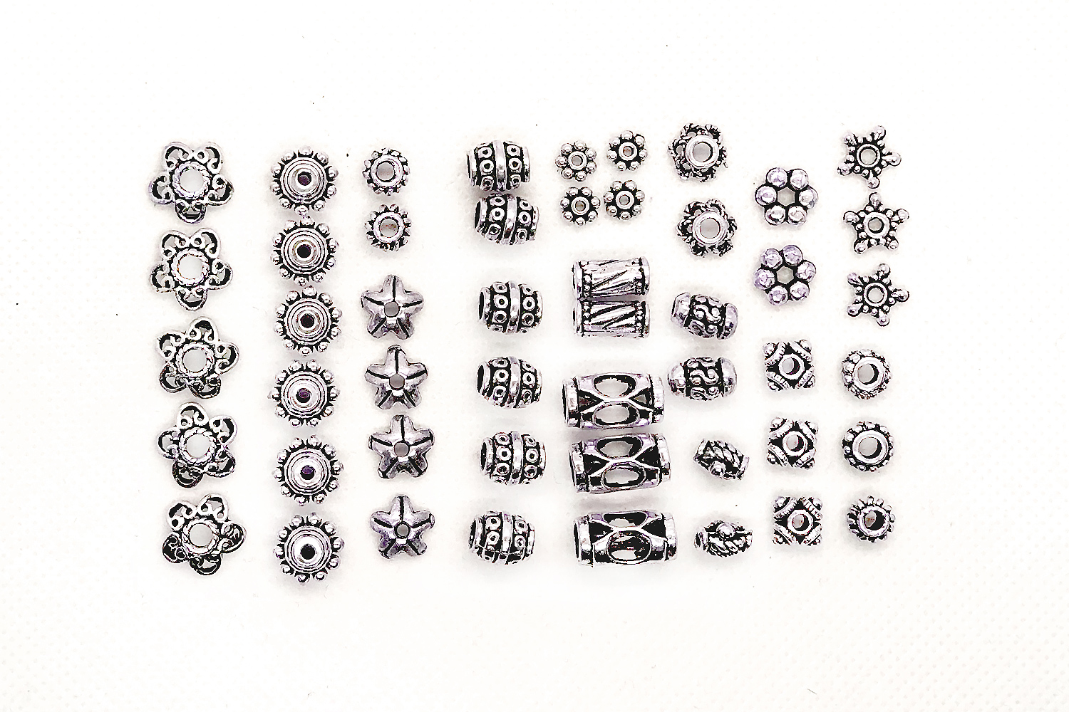 Perles charm's intercalaires argent vieilli - 36 perles