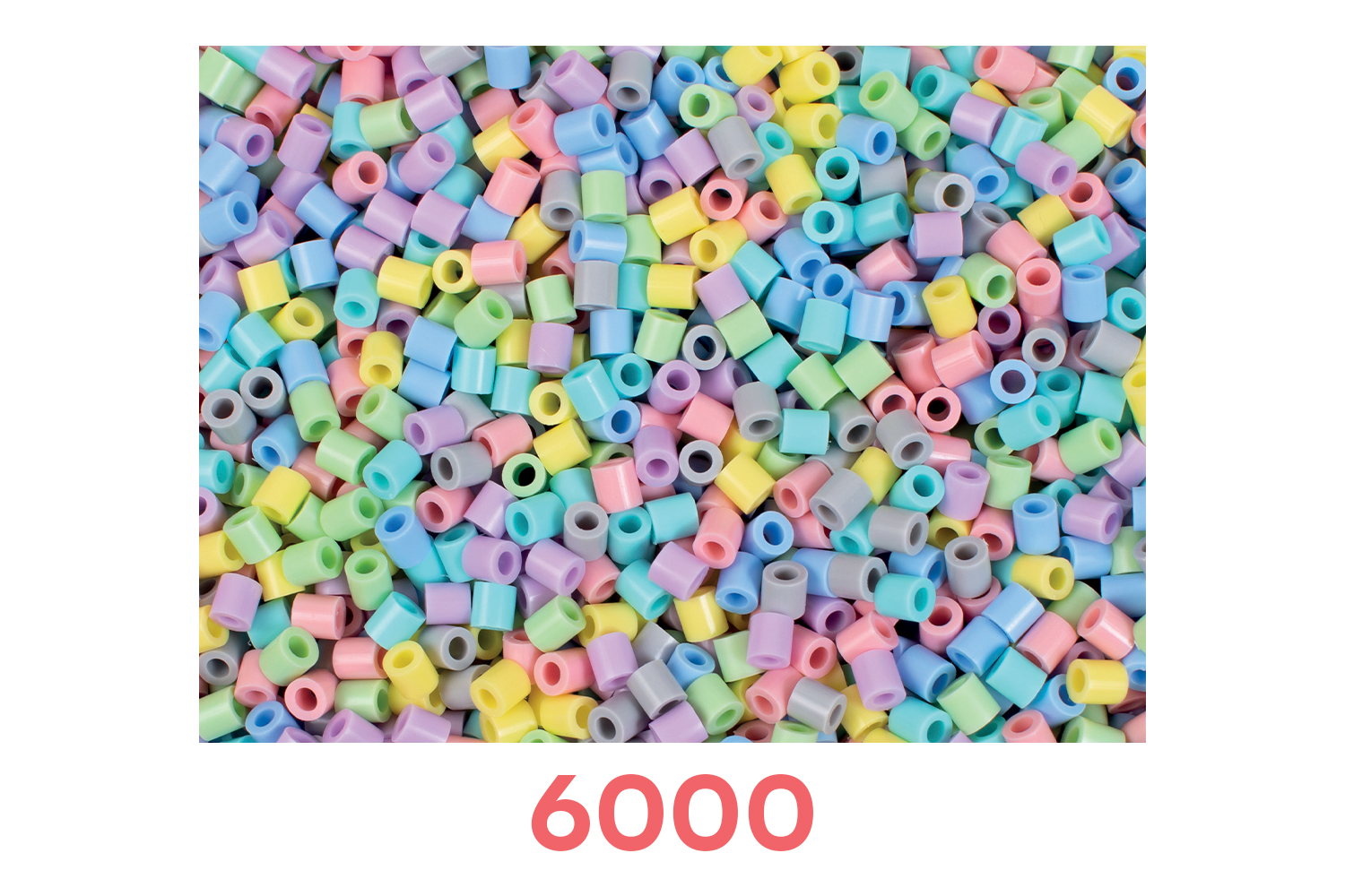 Perles fusibles pastel - 6000 perles (1 sachet)