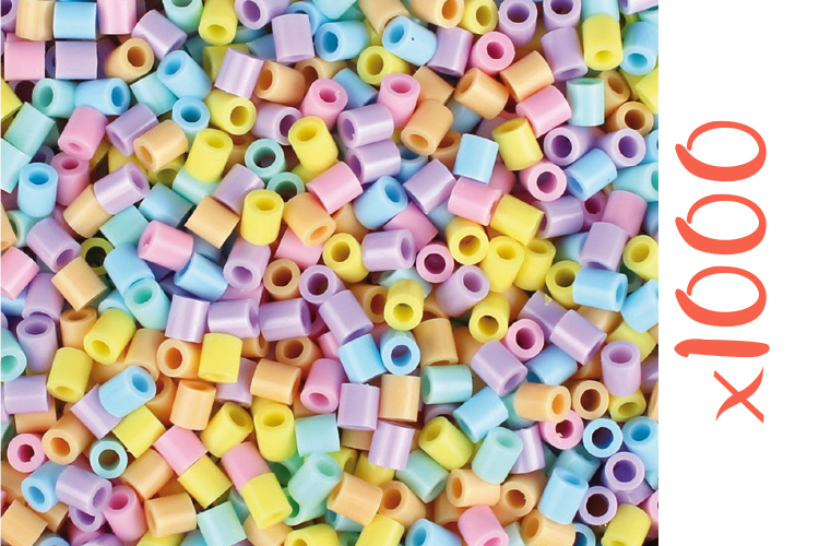 Perles fusibles pastel - 1000 perles