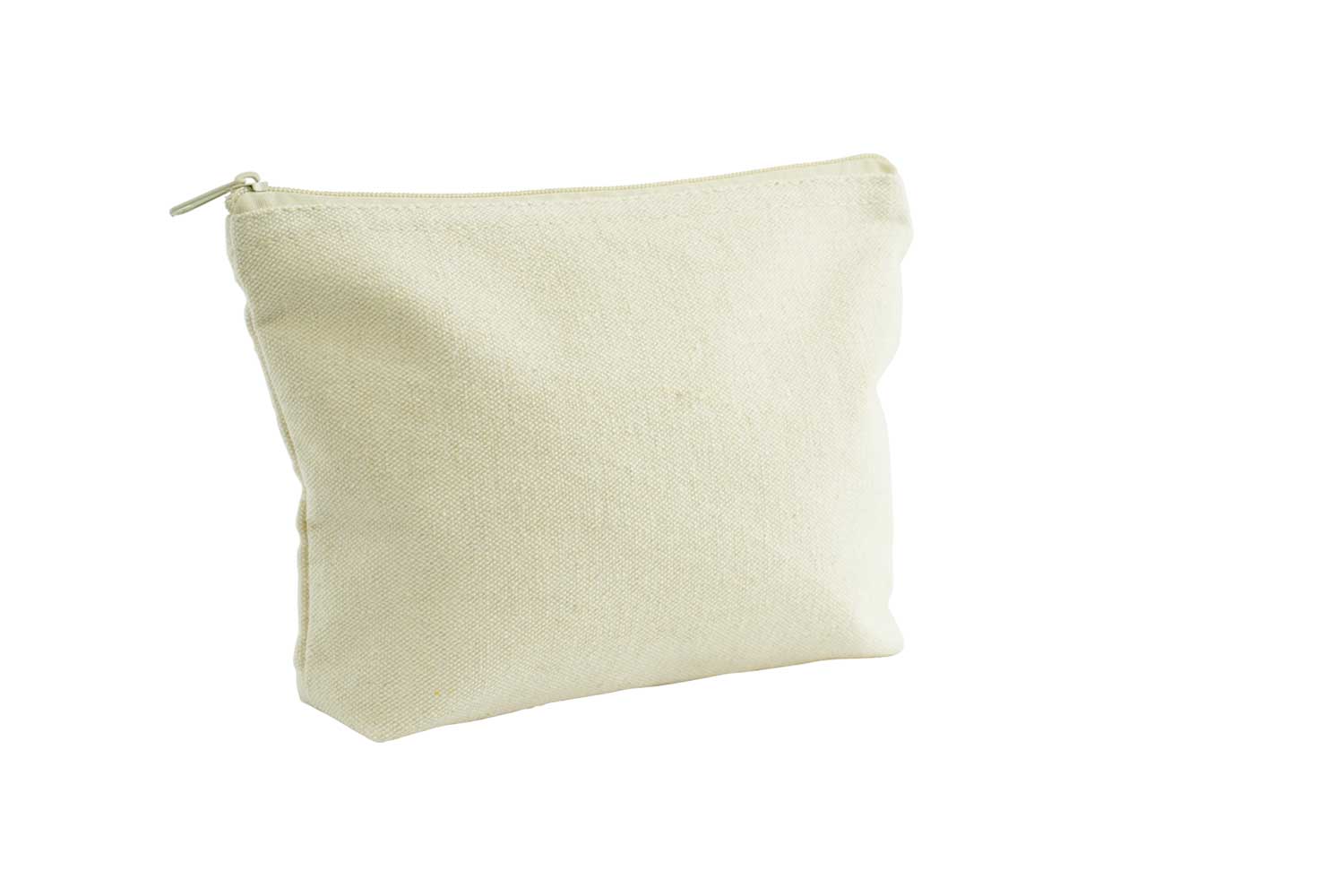 Pochette en coton, fermeture zippée 