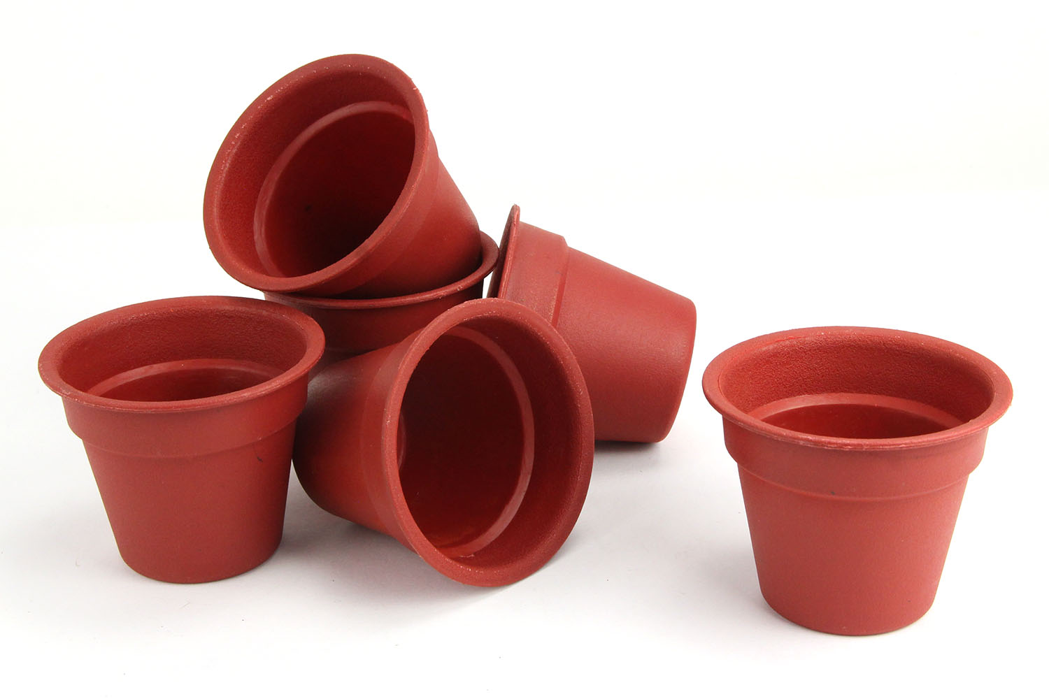 Pots en plastique Ø 7,5 cm - 6 pièces