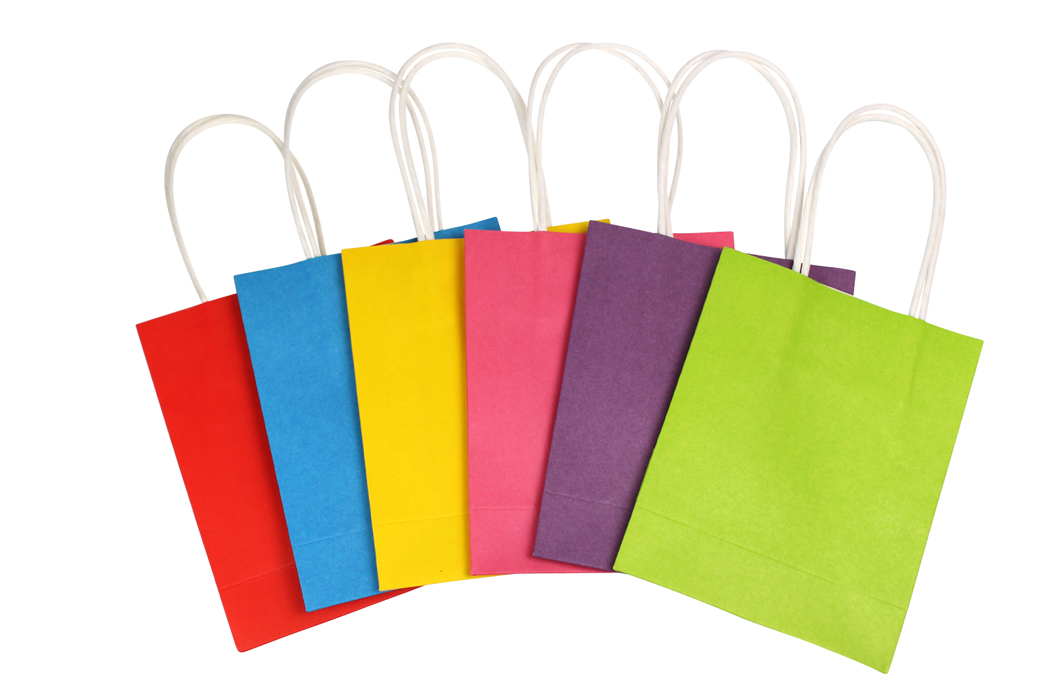 Sacs en papier kraft - 6 sacs colorés