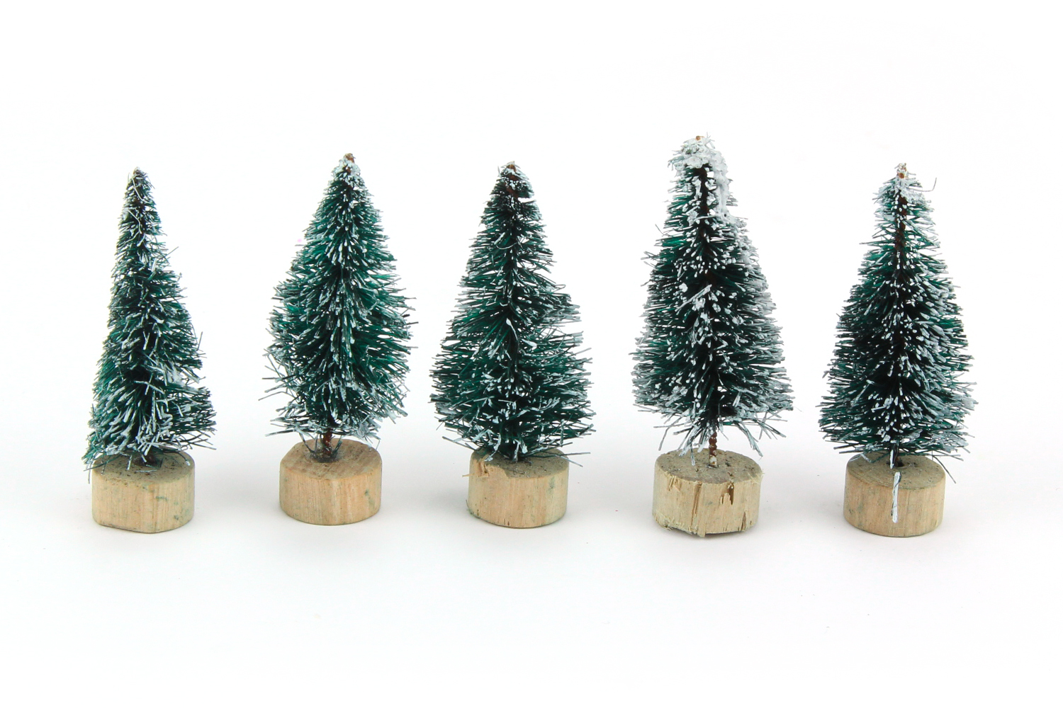 Sapins enneigés décoratifs - 5 pièces
