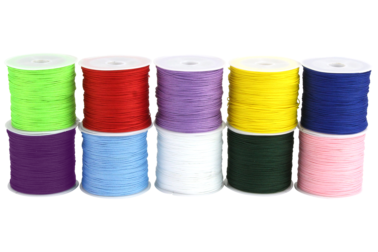 Cordons polyester queue de rat (Longueur : 50 m - Ø 1 mm) - 10 pièces