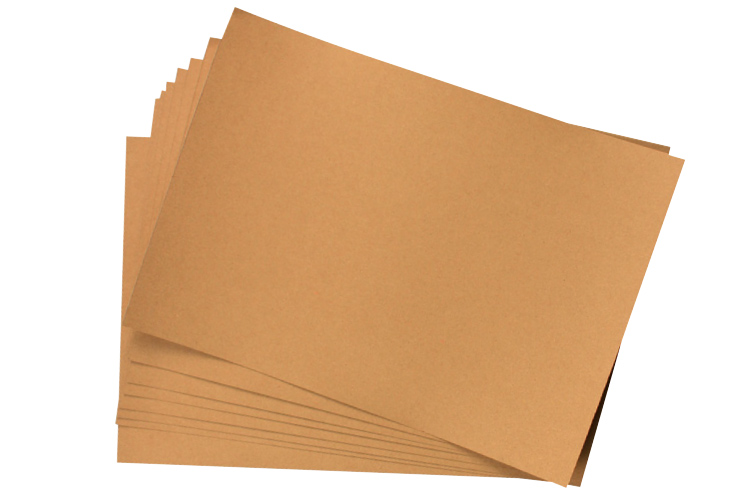 Papier Kraft naturel - Feuilles 21 x 29,7 cm (120 gr/m²) - 10 feuilles