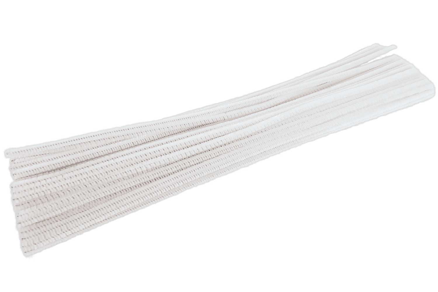 Chenilles 30 cm x Ø 4 mm (100 pièces) - blanc