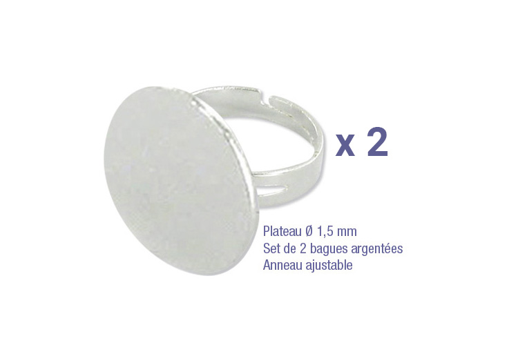 Bague plateau Ø 15 mm - 2 pièces