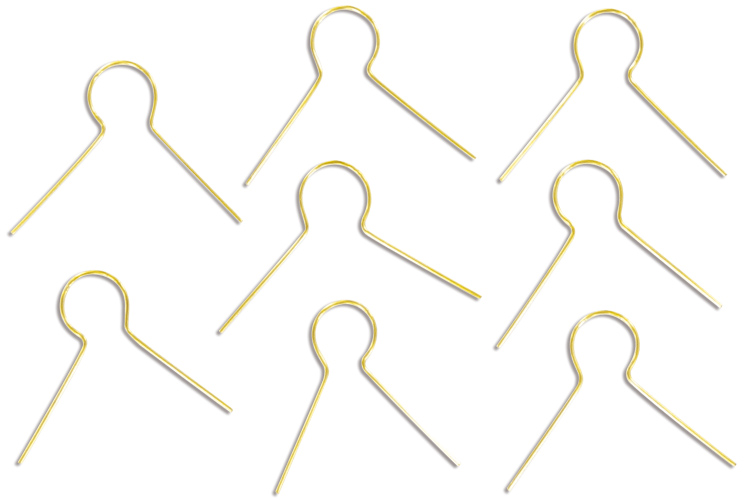 Attaches dorées à piquer 3 cm - 20 pcs