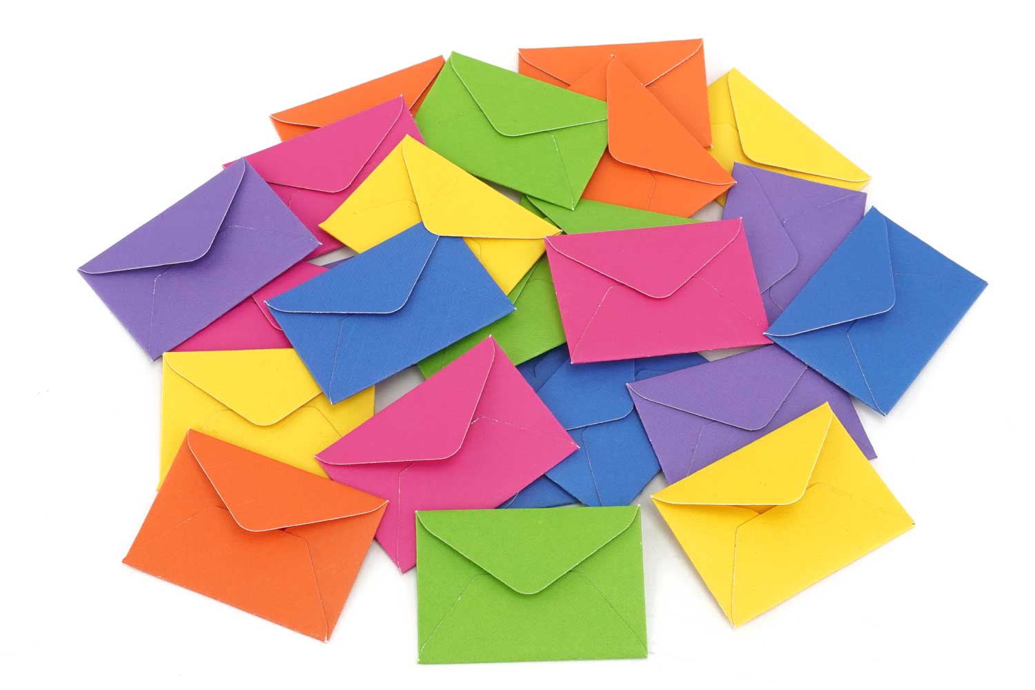 Mini enveloppes en papier - 24 pièces (4 x 6 couleurs)