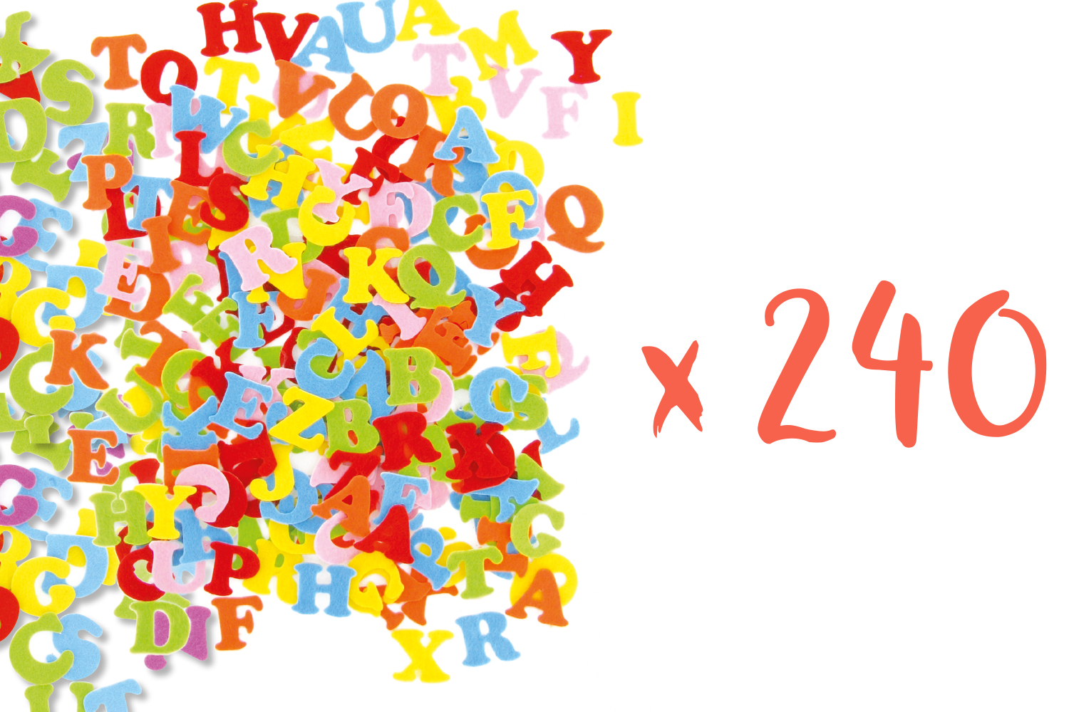 Lettres en feutrine adhésive - 3 sets (240 stickers)