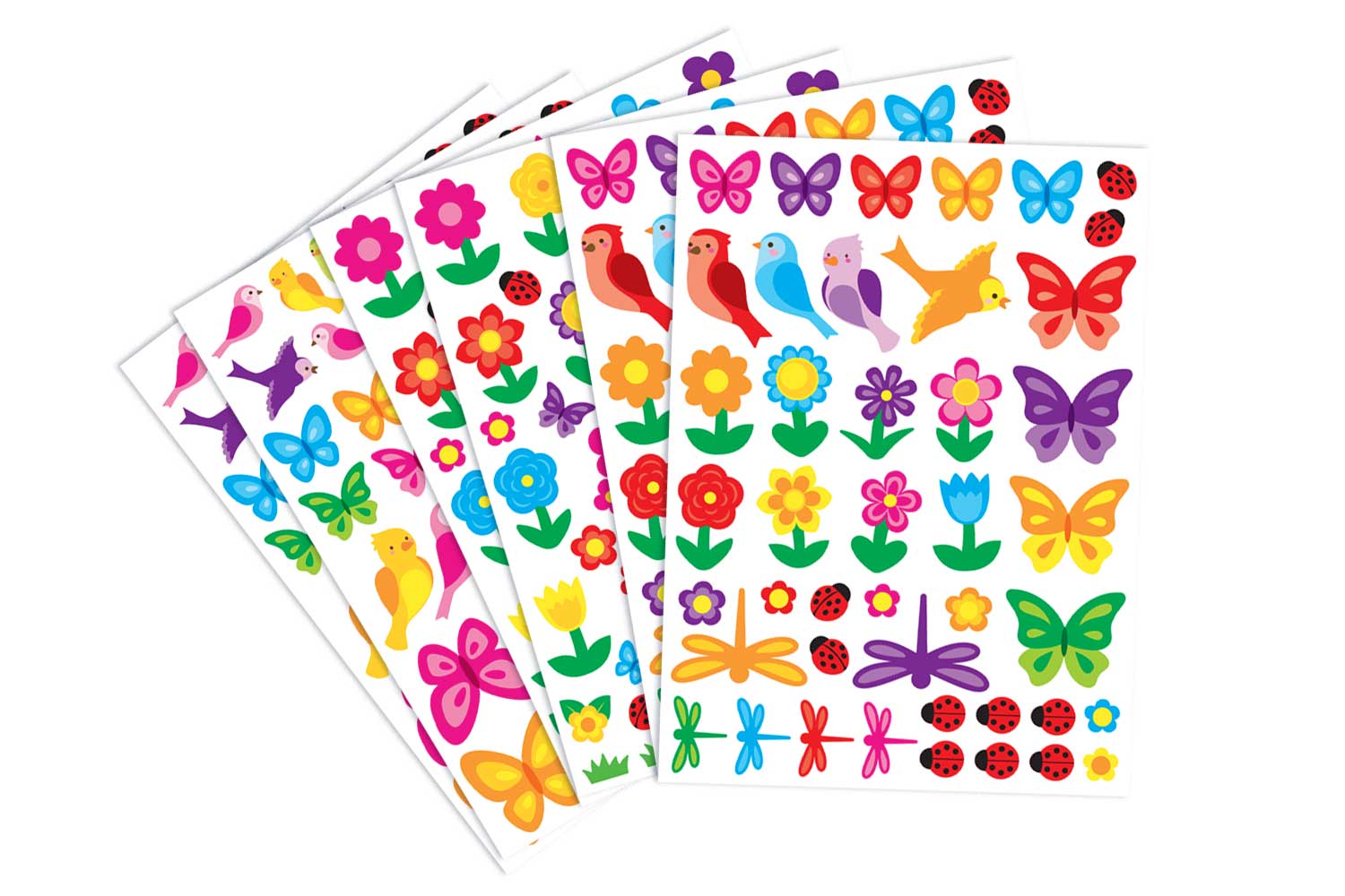 Gommettes printanières - 1  set (6 planches)