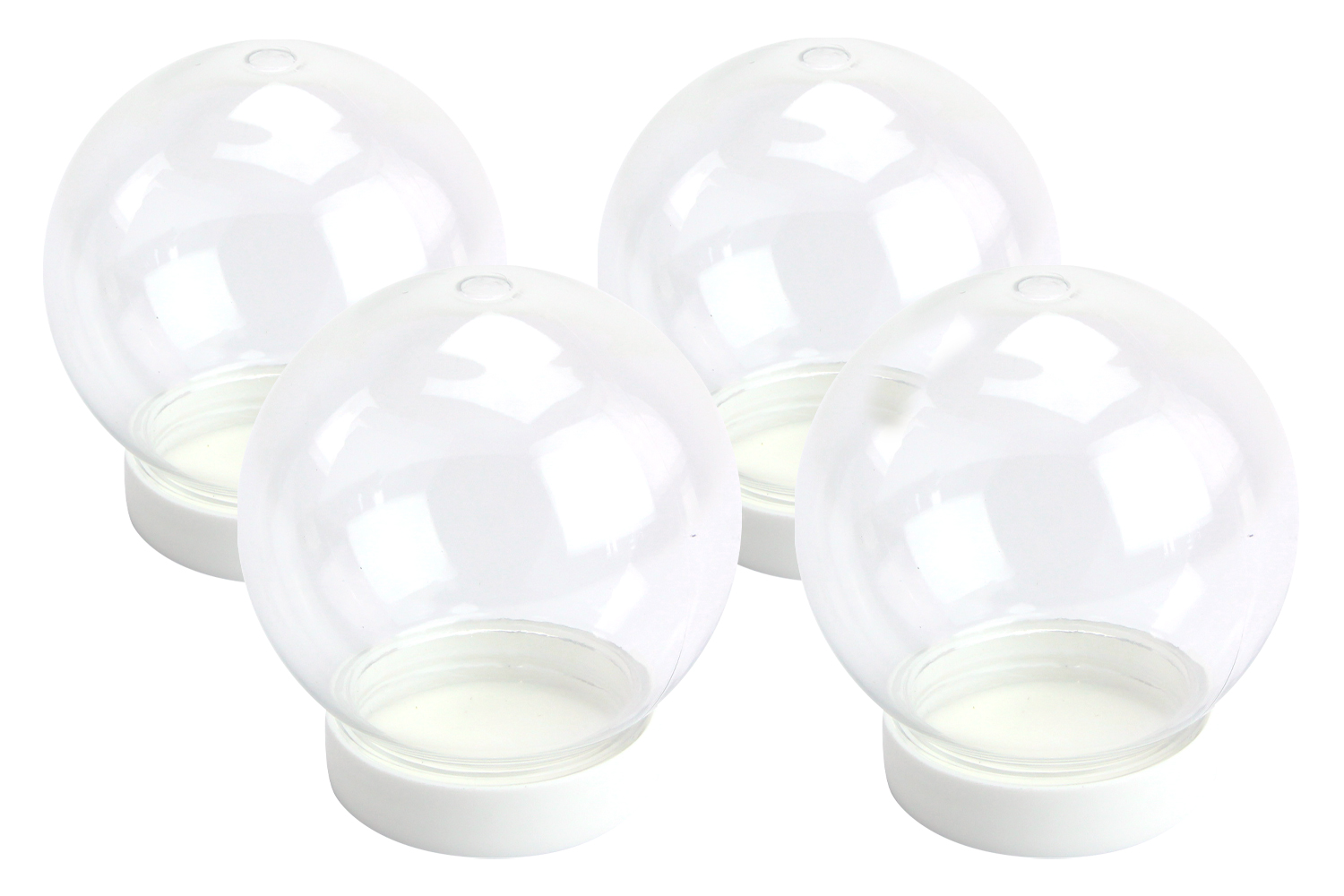 Globes en plastique transparent - 4 pièces