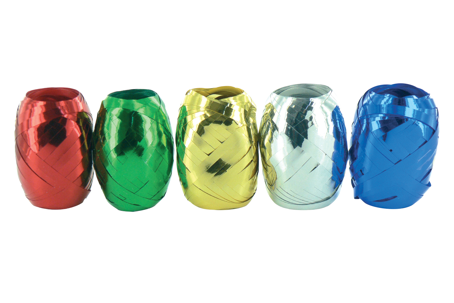 Bolduc métallisé - Set de 5 bobines (7 mm x 10 m)