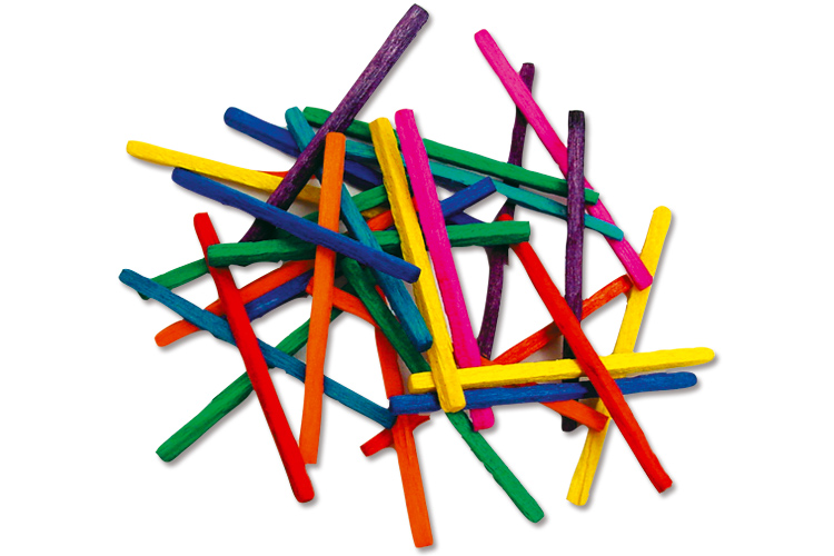 Allumettes couleurs assorties - Lot de 500