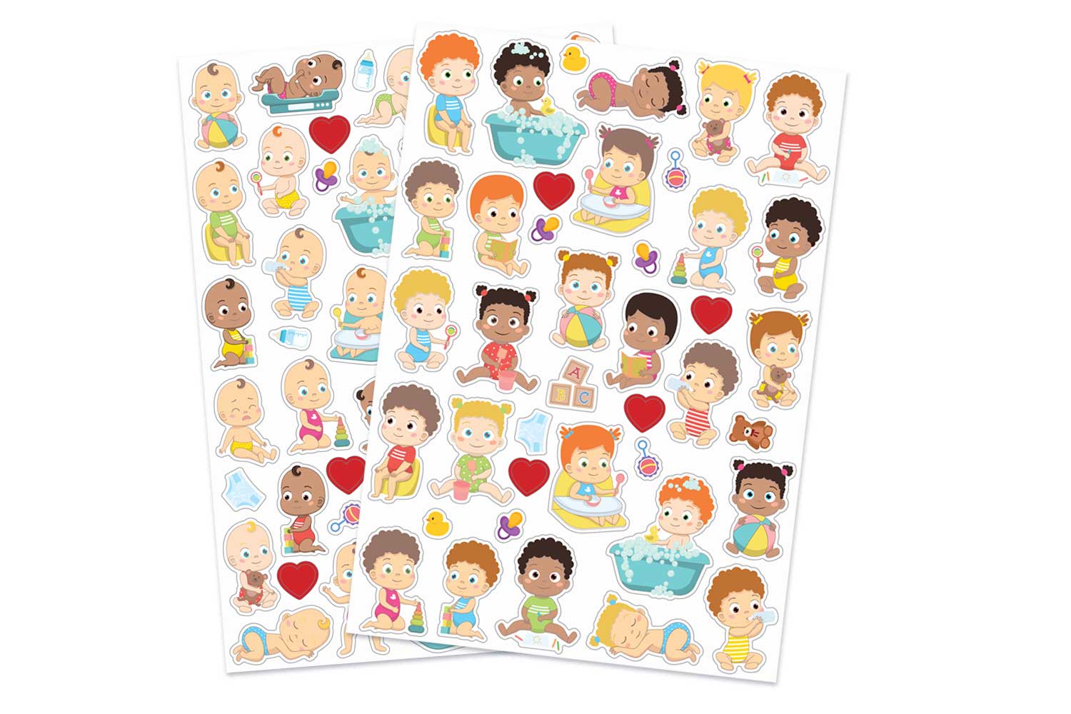 Gommettes "Bébés" - (2 planches) - 1 set (2 planches)