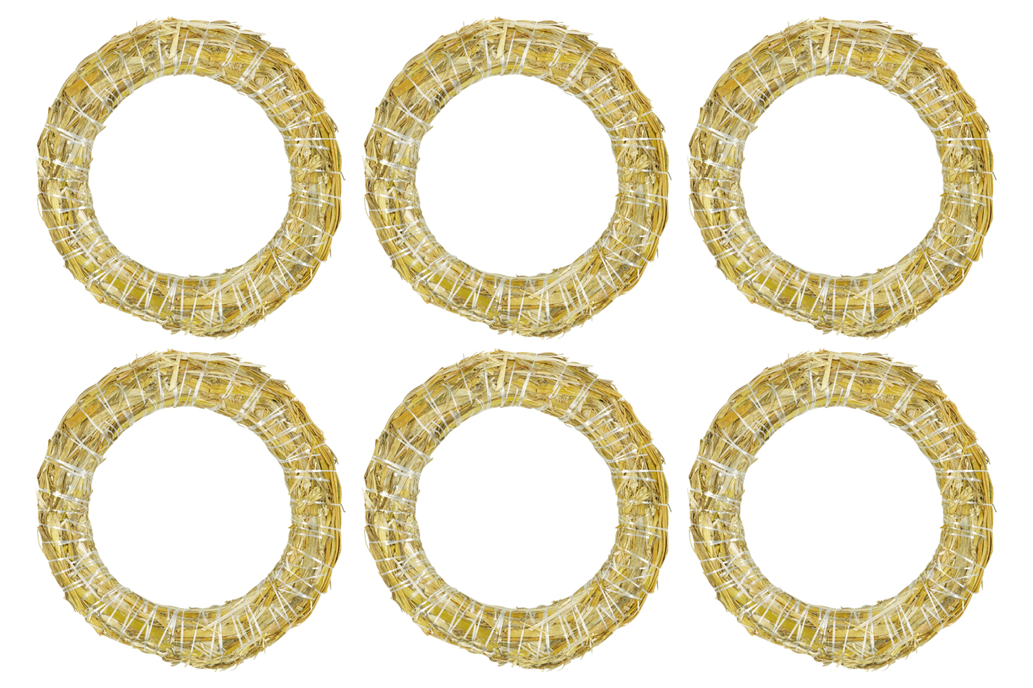 Couronnes de paille 20 cm - 6 pièces