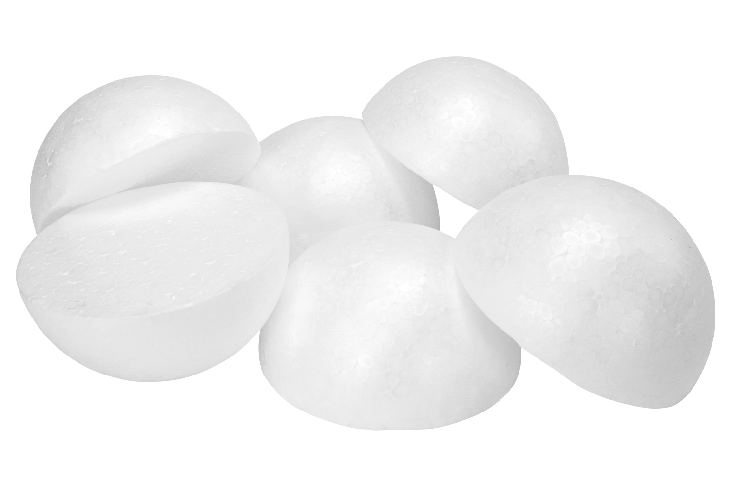 Demi-boules en polystyrène Ø 9.5cm - 6 pièces