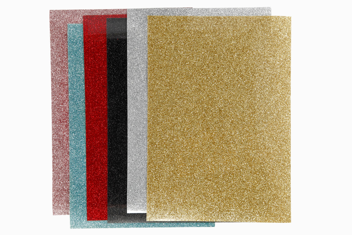 Feuilles transfert textile - 6 couleurs pailletées