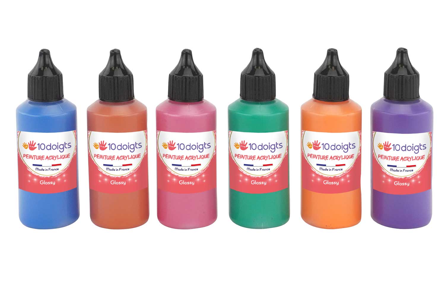 Peinture acrylique 60 ml - 6 couleurs complémentaires