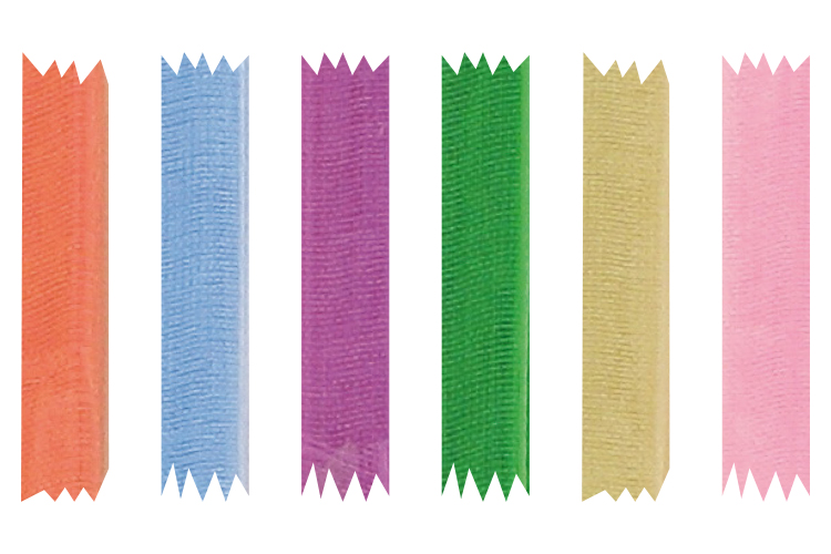 Rubans organza 2 m (largeur 3 mm) - 6 couleurs