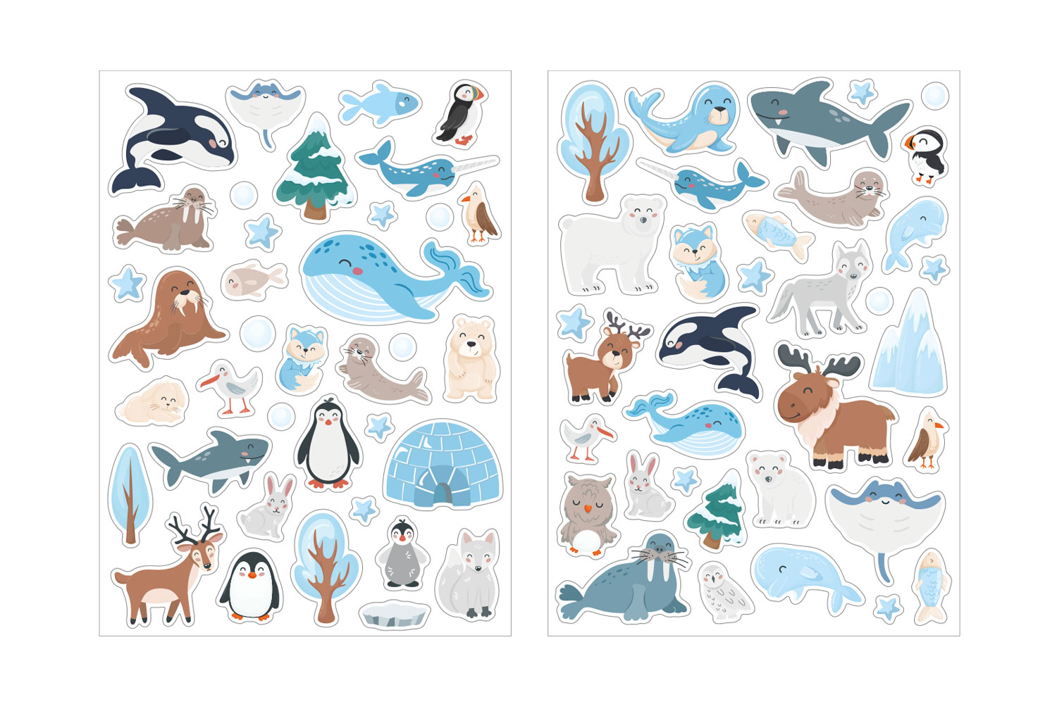 Gommettes banquise - 1 set (2 planches)