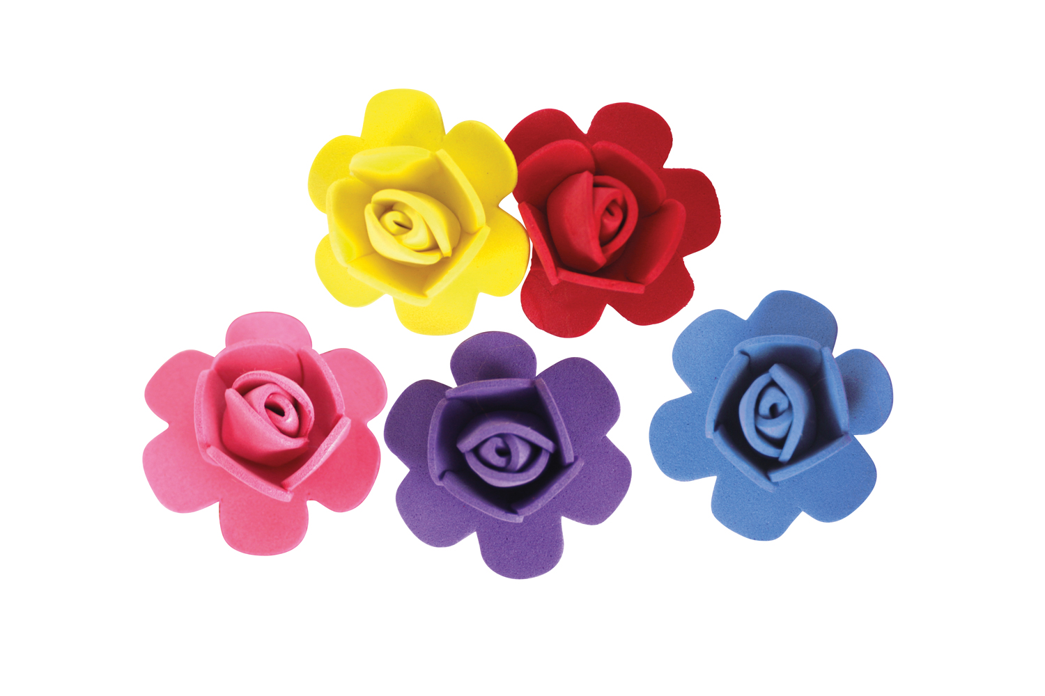 Fleurs en mousse adhésive - Set de 9