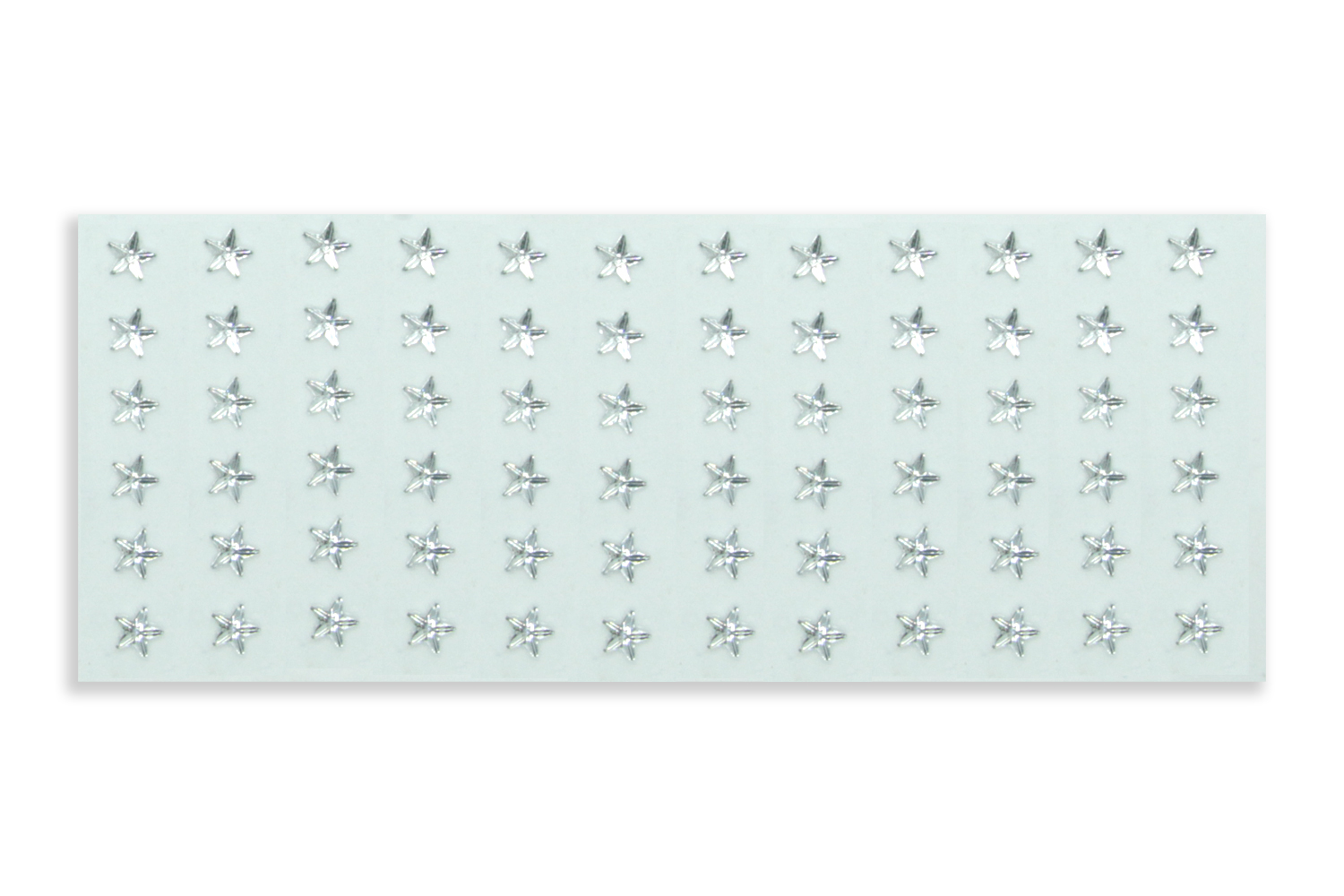 Minis strass étoiles adhésifs cristal - 72 strass