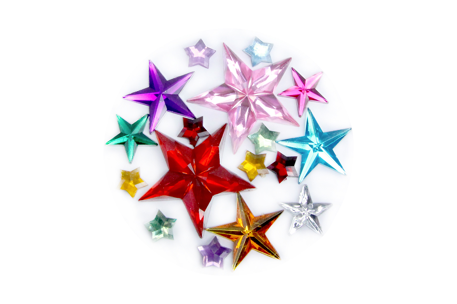 Strass étoiles assorties - 1 set (200 strass)
