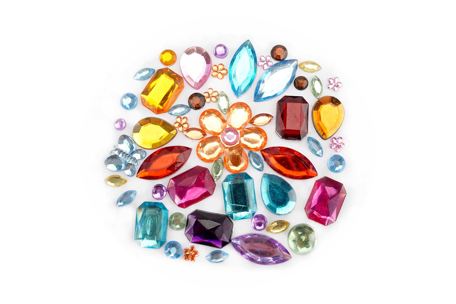 Strass ronds et carrés– 1 set (200 strass)