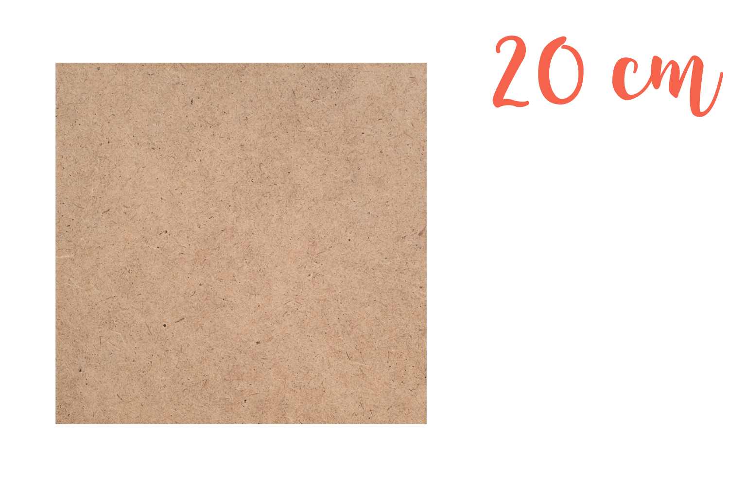 Support carré MDF 20 x 20 cm (Epaisseur : 3 mm)