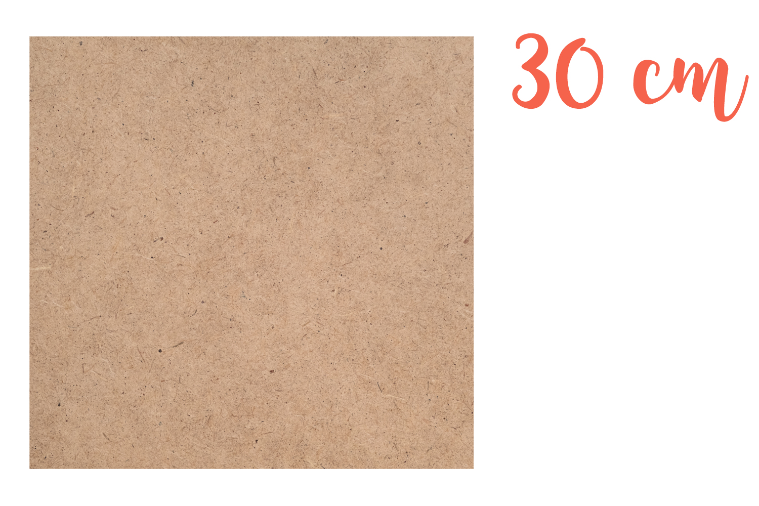 Support carré MDF 30 x 30 cm (Epaisseur : 5 mm)