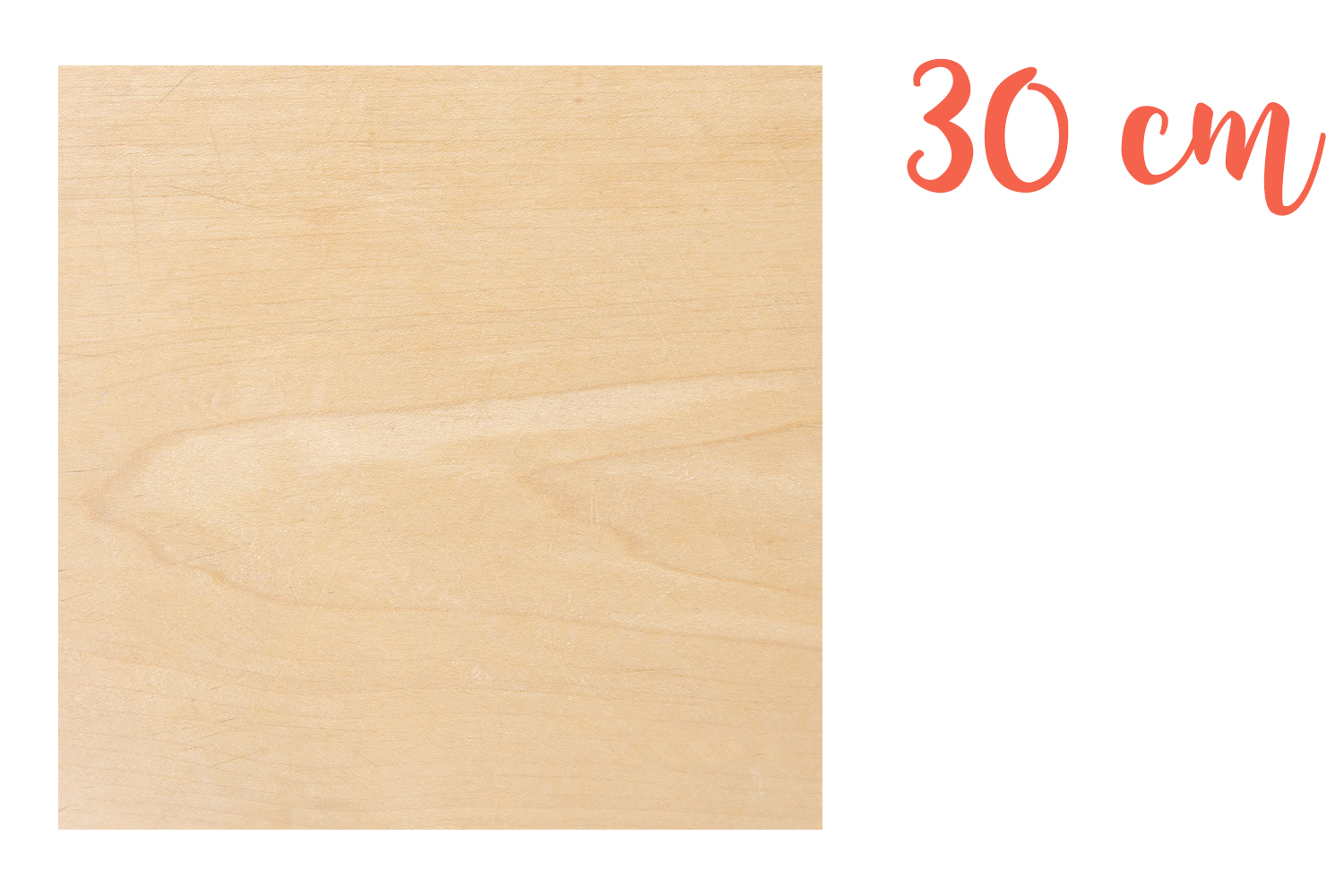 Support bois carré 30 x 30 cm (Epaisseur : 5 mm)