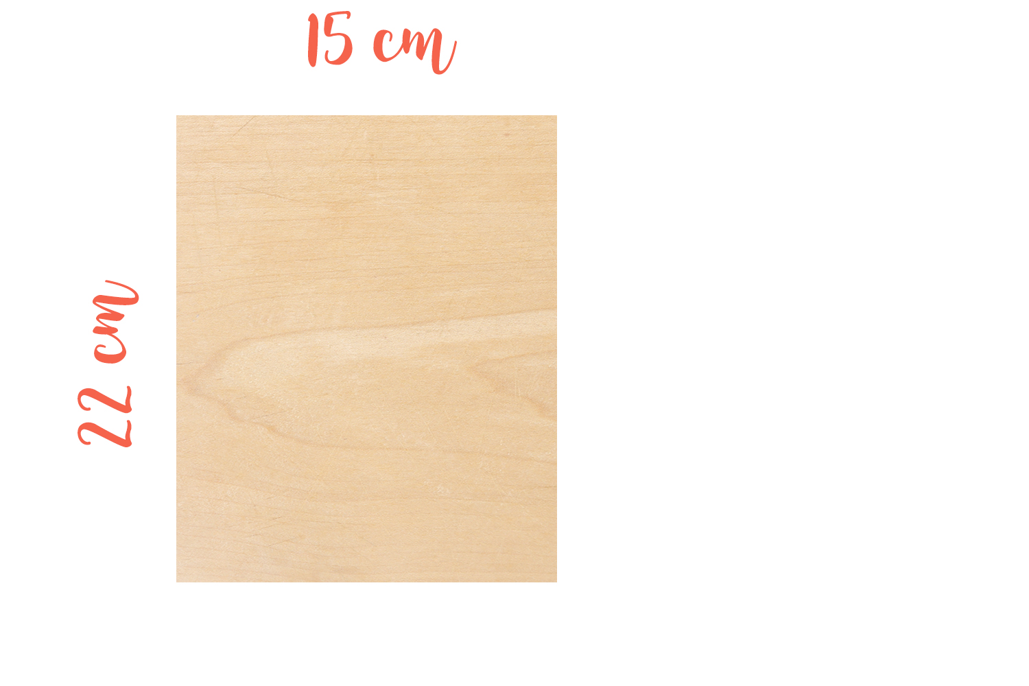 Support bois rectangulaire 22 x 15 cm (Epaisseur : 3 mm)