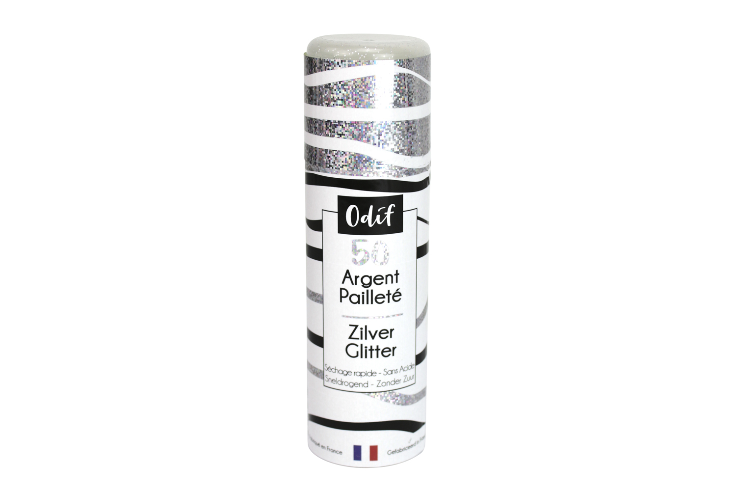 Vernis pailleté argenté en aérosol 125 ml