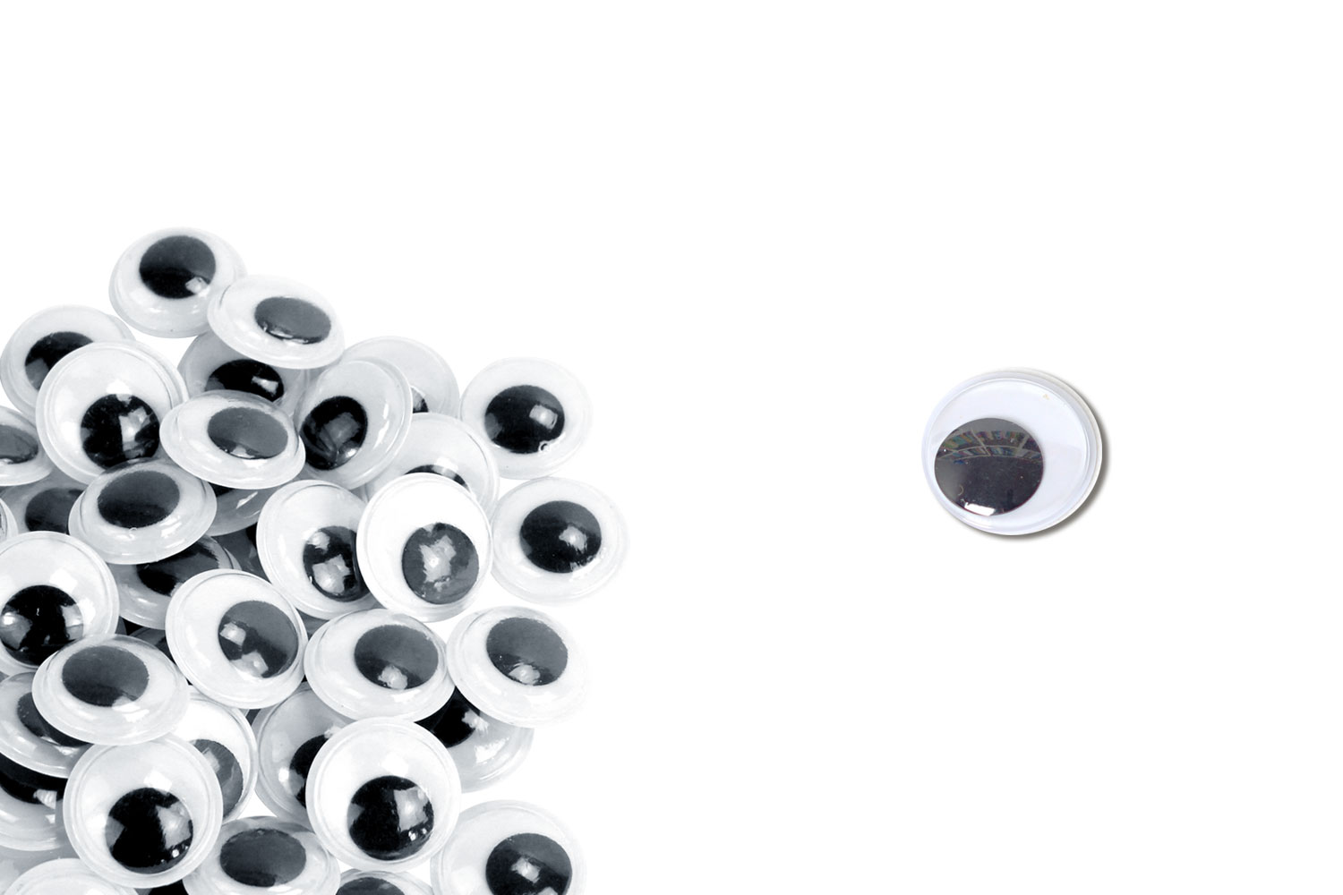 Yeux mobiles noirs Ø 10 mm - 100 yeux