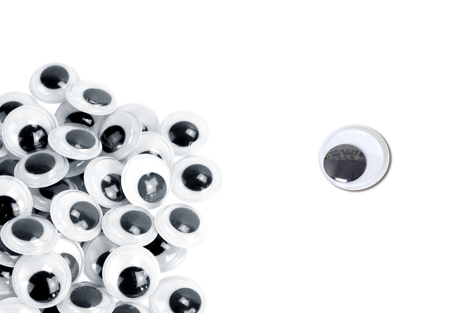 Yeux mobiles noirs Ø 12 mm- 100 yeux