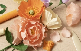 Fleurs en crépon - Arts plastiques - 10doigts.fr