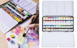 Couleurs aquarelle - Peinture aquarelle : palettes, pinceaux et accessoires pour peindre à l'eau - 10doigts.fr