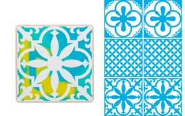 Pochoir frise - Pochoirs : l'outil idéal pour s'initier à la peinture - 10doigts.fr