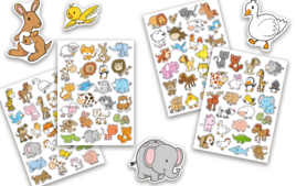 Gommettes Animaux - Gommettes, stickers - 10doigts.fr