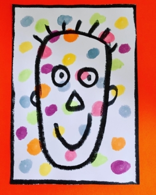 Tête colorée - 10doigts.fr