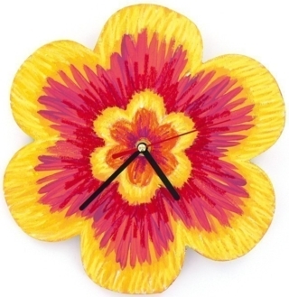 Horloge fleur - Déco du bois - 10doigts.fr