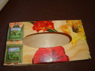 Boîte décorée avec une serviette - Déco du bois - 10doigts.fr