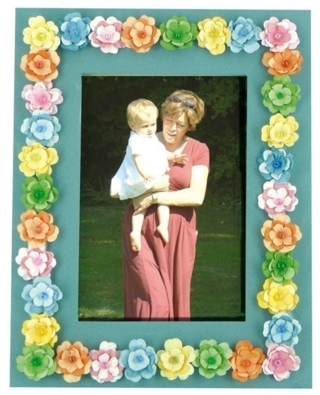 Cadre fleuri - Déco du bois - 10doigts.fr