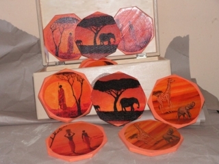 dessous de verres - Déco du bois - 10doigts.fr